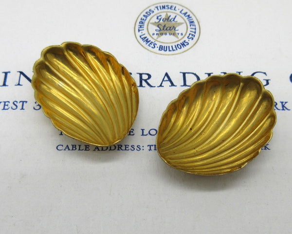 Gold Shell Stampings 2 Pcs