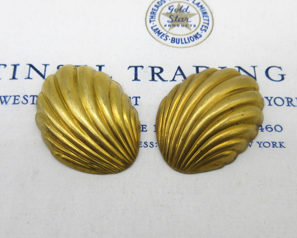 Gold Shell Stampings 2 Pcs