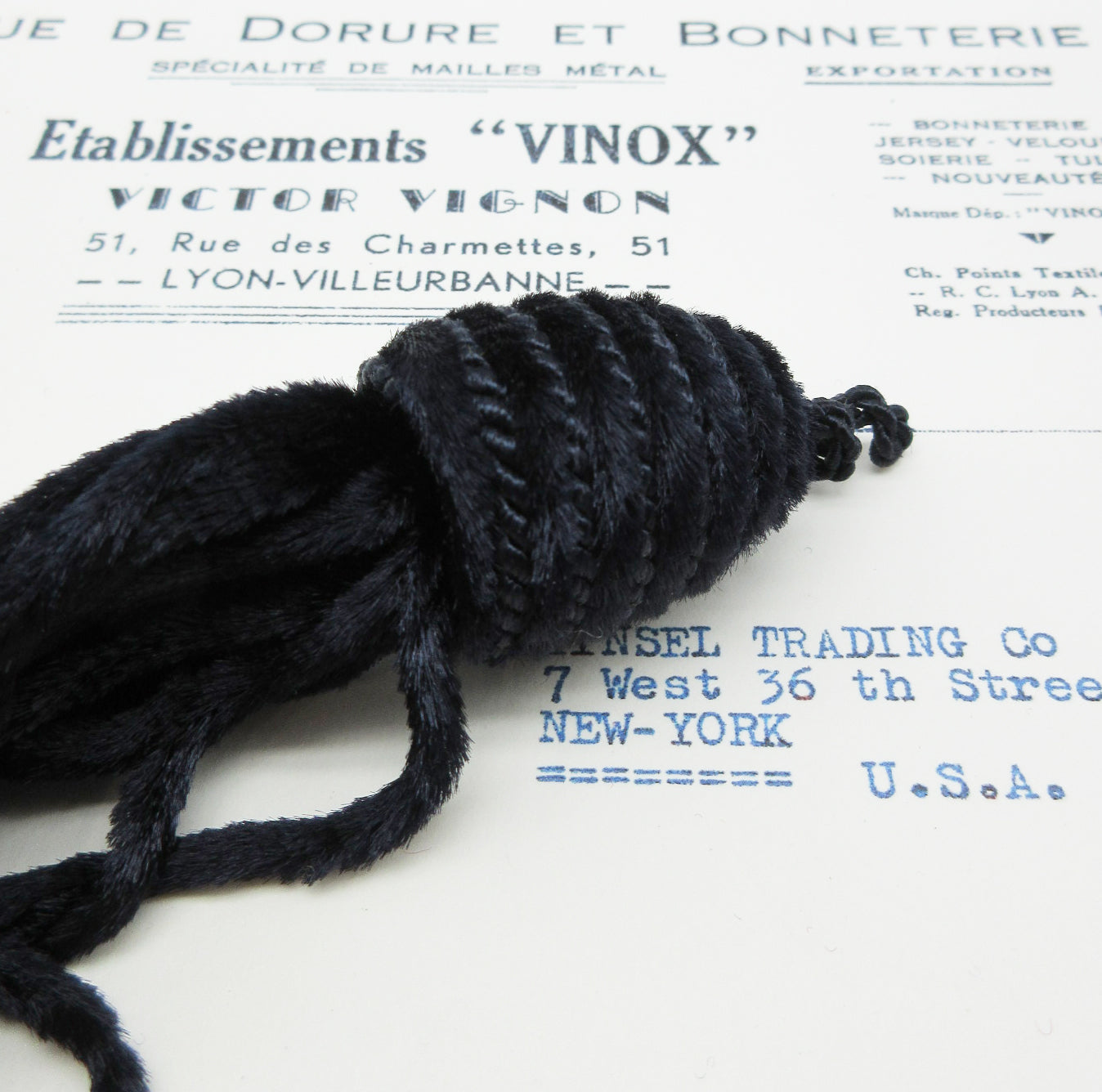 Silk Chenille Dark Navy Tassel