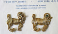 Pair Gold Bullion Poodles