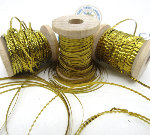 4 Yards Dark Gold Metallic Beadette Cord 1/16 – Tinsel Trading
