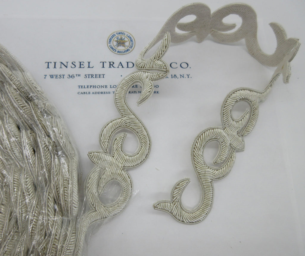 Gold, Silver Metallic Bullion Swirl Trim