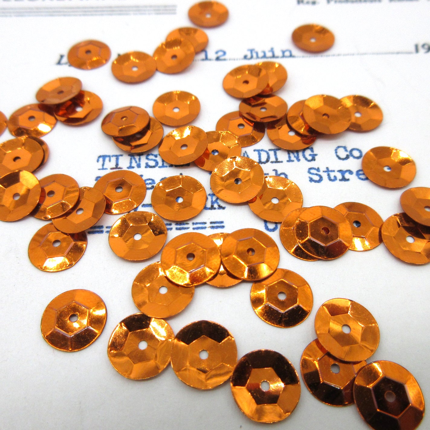 Copper and Pink Cup Sequins 1 Strand 1000 Pieces