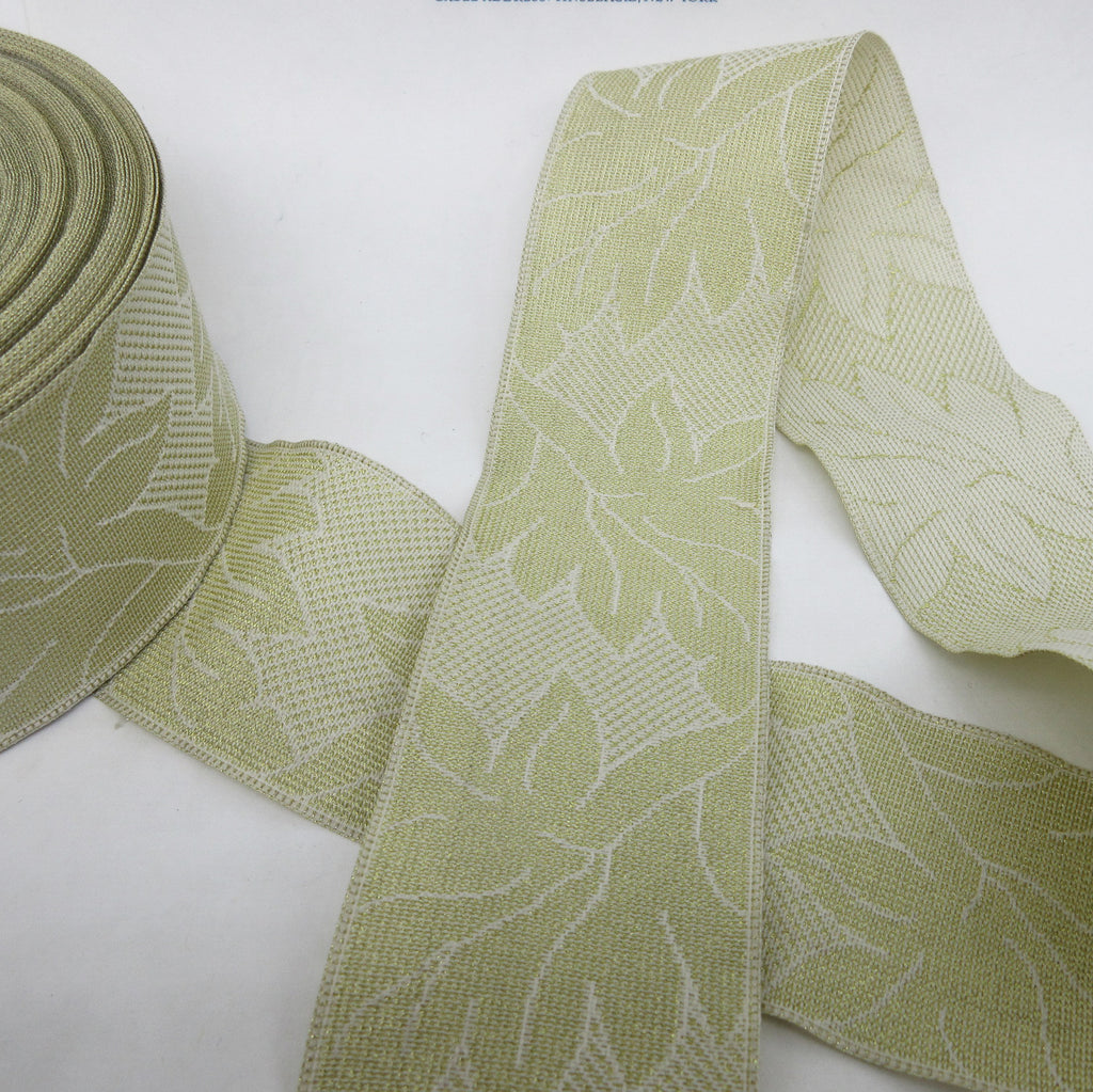 Gold/Cream Leaf Pattern 2 Yards 2 sizes