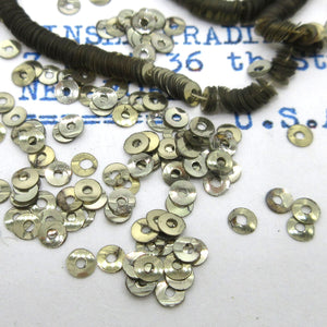 Tiny Silver Metallic Sequins  1 Strand 1000 Pieces