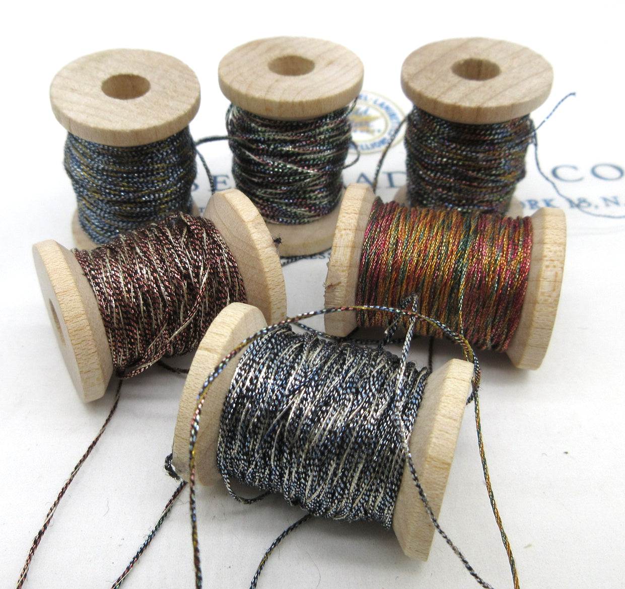 Antique French Metallic Multi Color Twist 4 ply