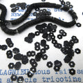 Black Hexagon Sequins 1 Strand 1000 Pieces