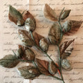 Velvet Leaf Spray W/Buds 2 colors