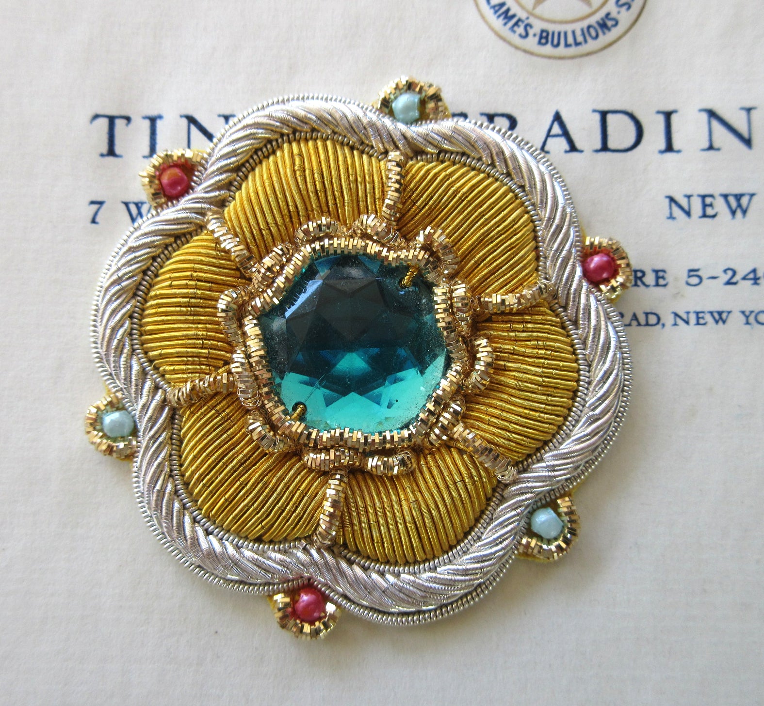 Gold/Silver W/Blue Stone