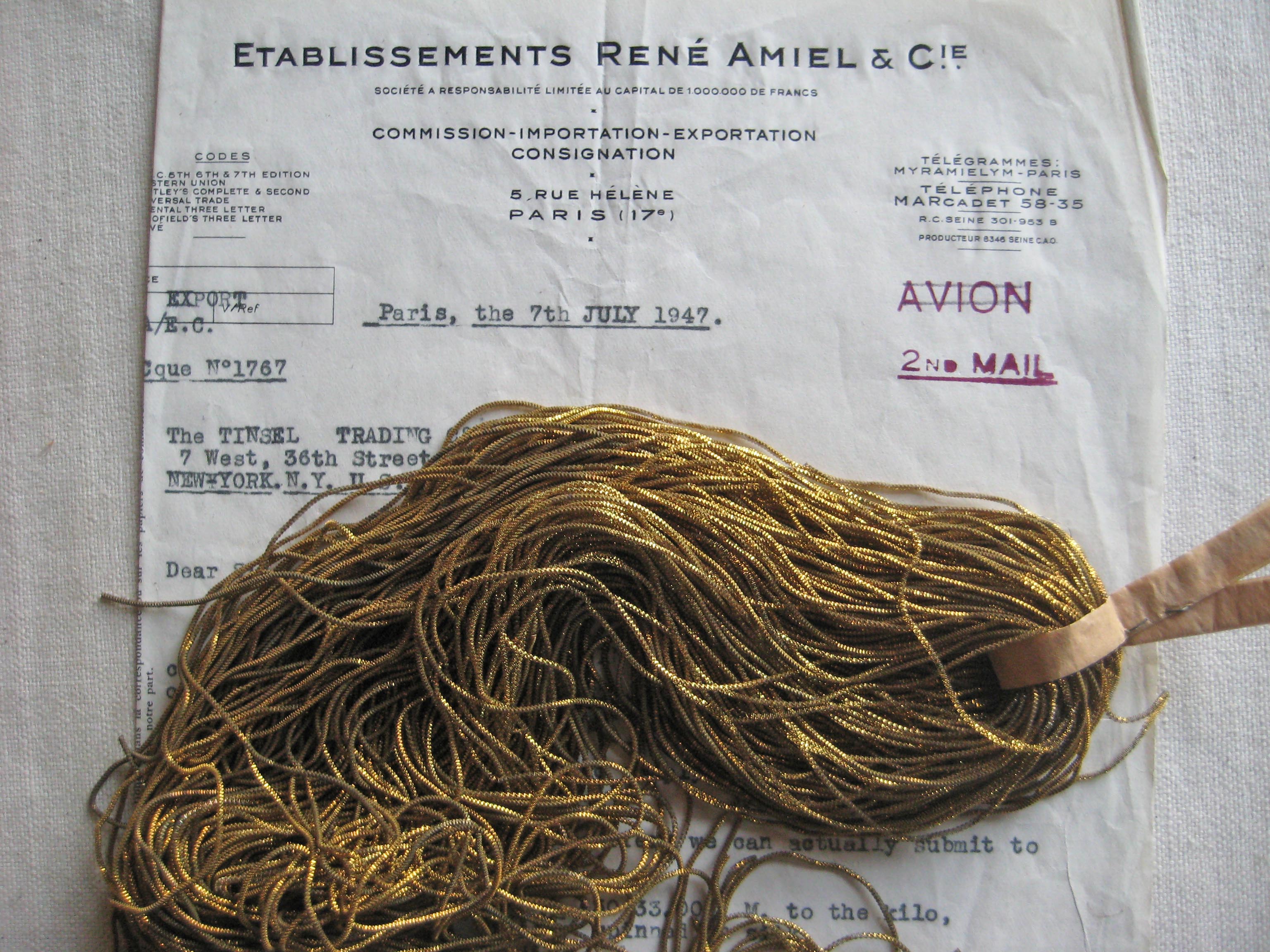 French Check Purl Embroidery Bullion Thread 2 Strands - 9 Colors