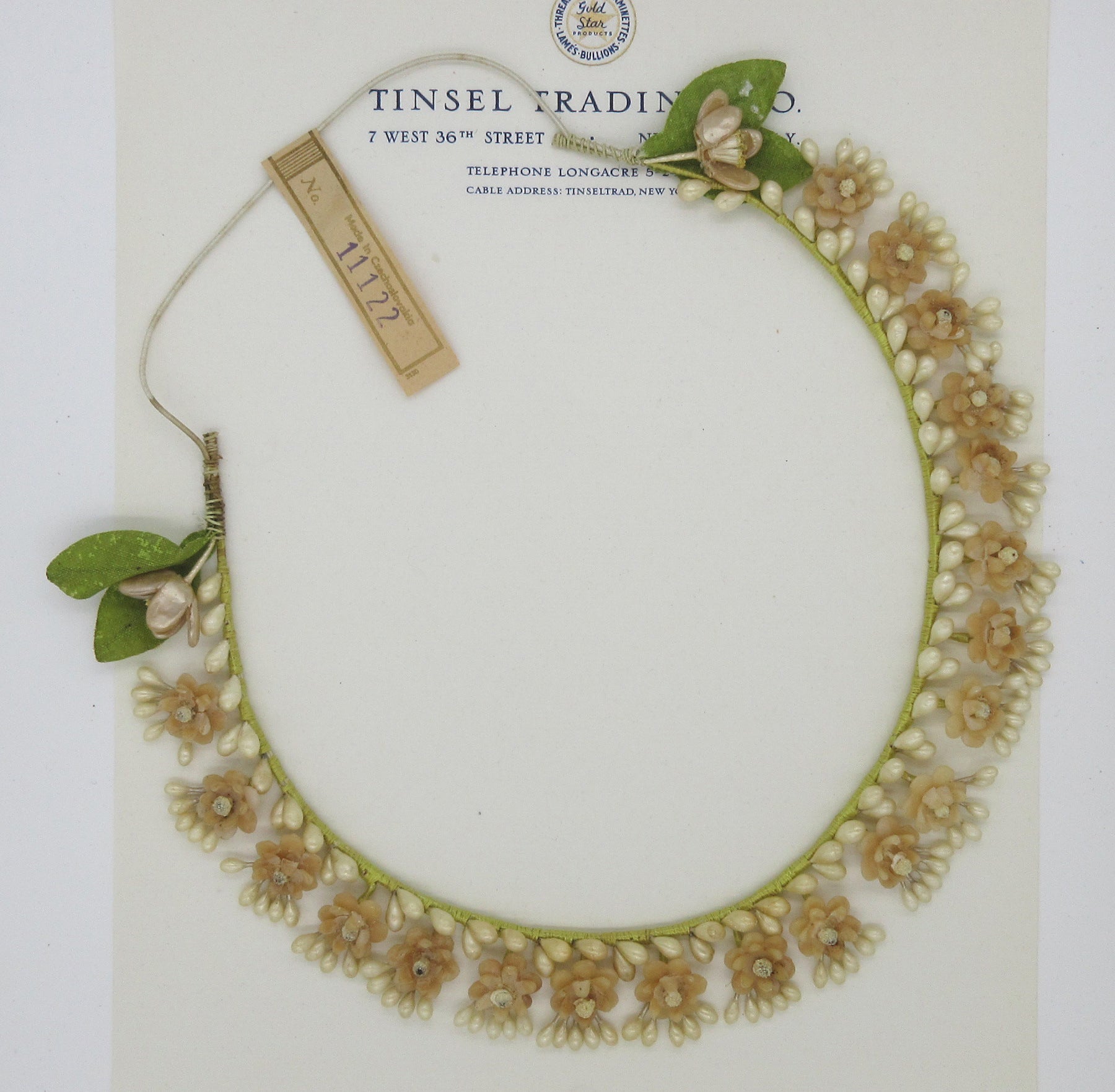 Antique Waxed Bridal Headpiece