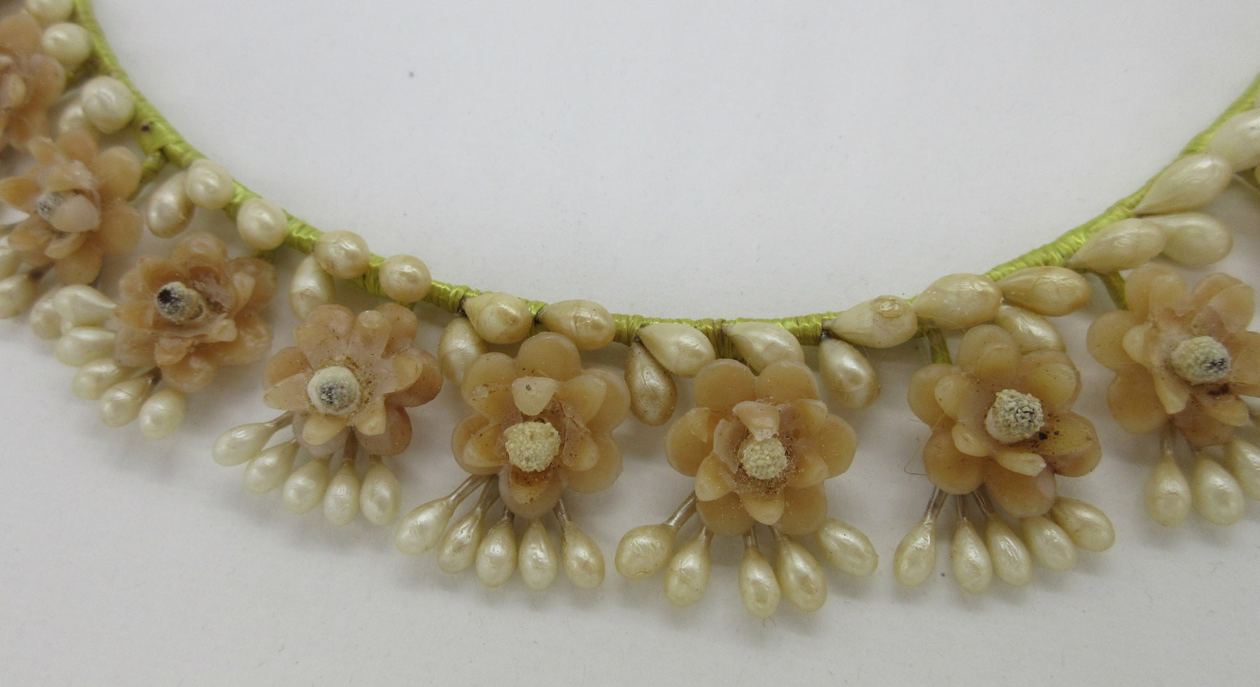 Antique Waxed Bridal Headpiece