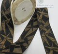 Black/Gold Deco Galloon Trim - 1 5/8"