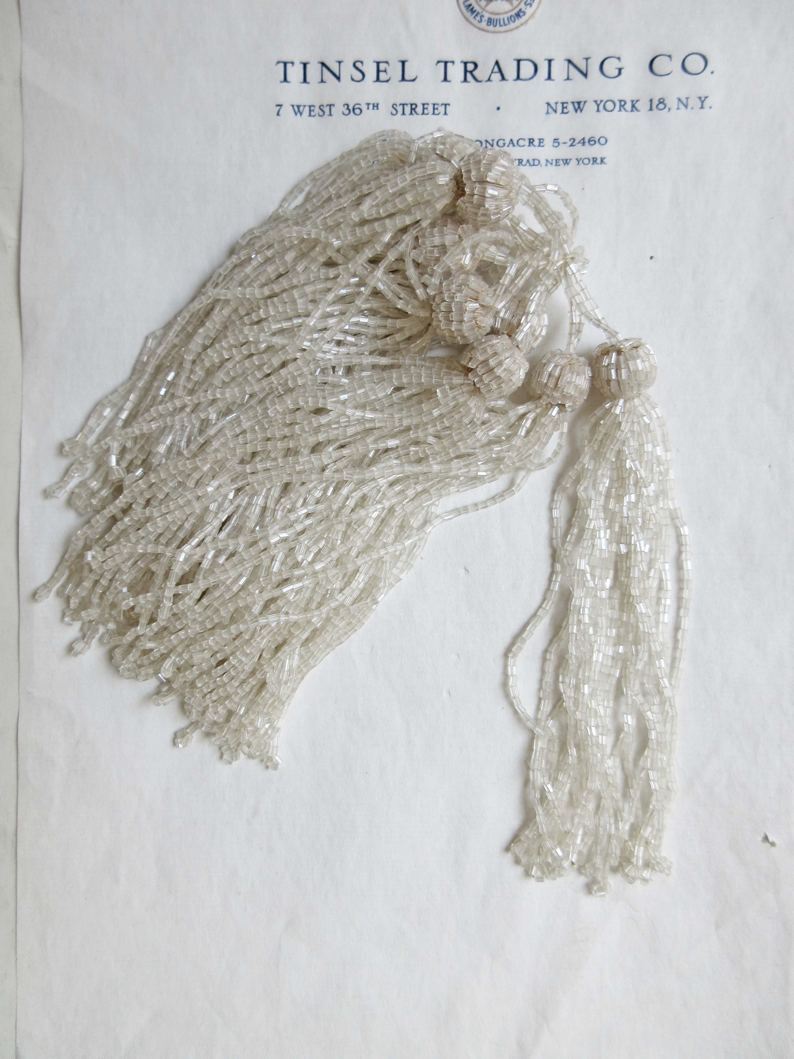 Pr Crystal Beaded Tassel 5 1/2"