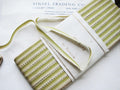 French Kiwi Green/Cream Picot Ombre 3/8" 2 Yards