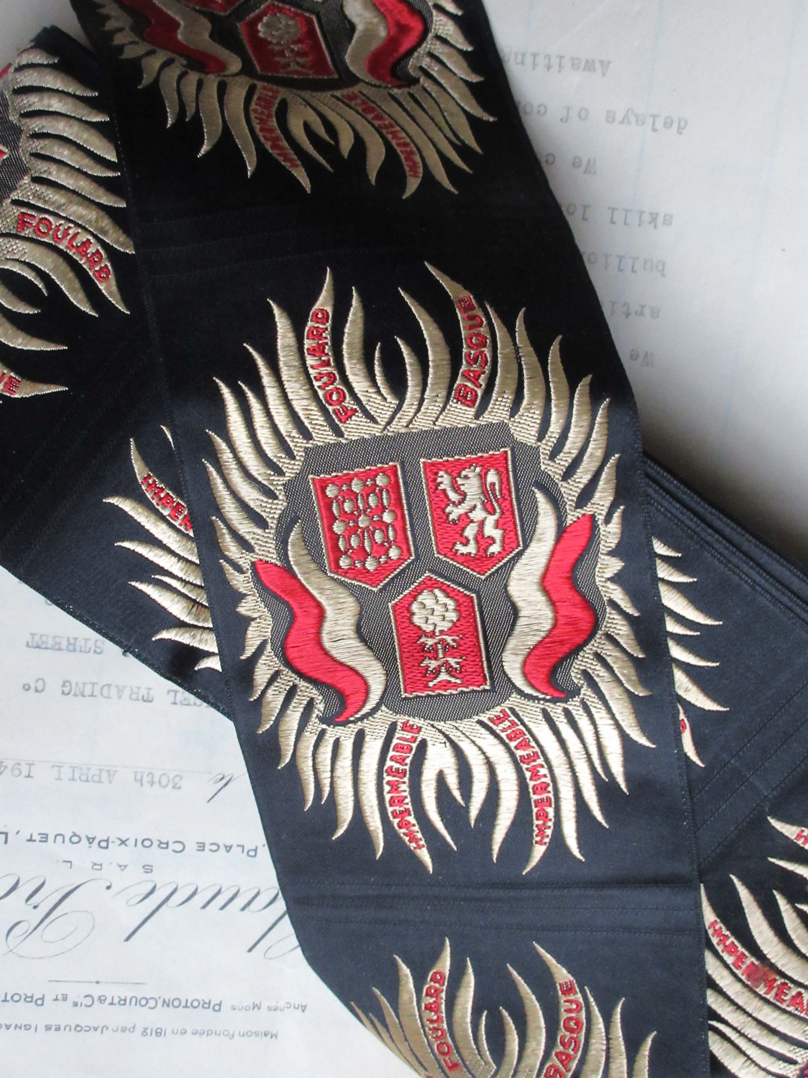 French Woven Labels Foulard 4 pcs
