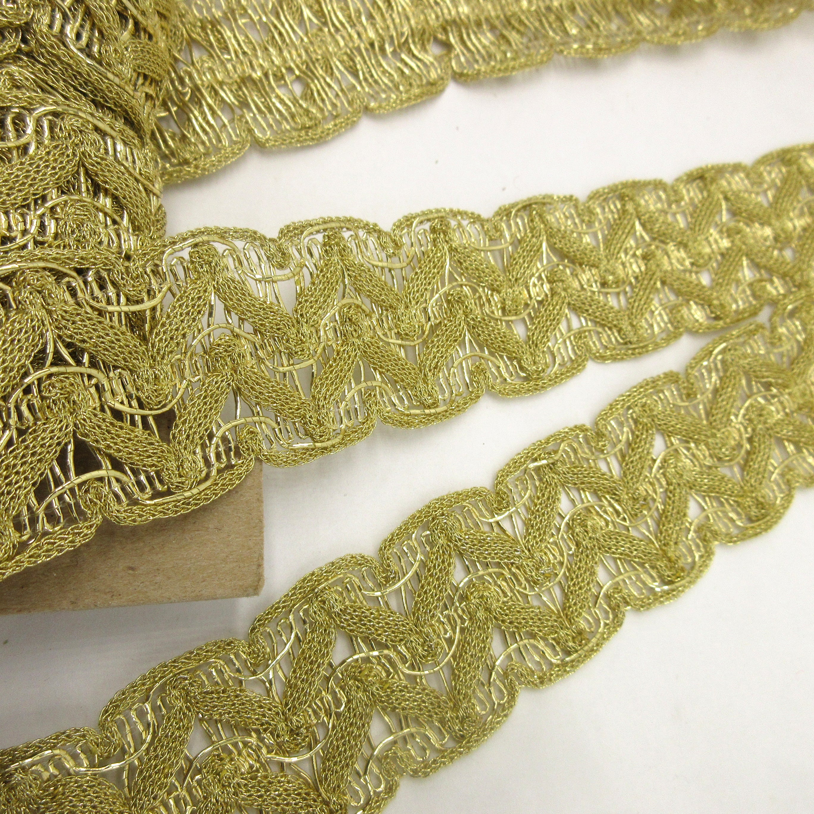 Double Zig Zag Metallic Trim  1 1/4"