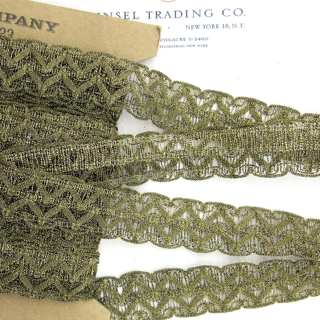 Double Zig Zag Metallic Trim  1 1/4"