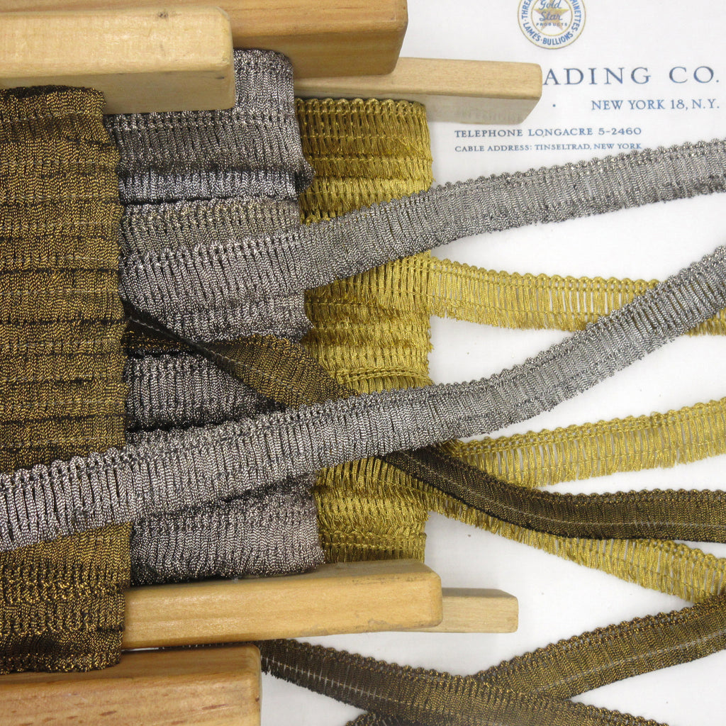 Tiny Metallic Thread Fringe 5/8" - 3 Colors