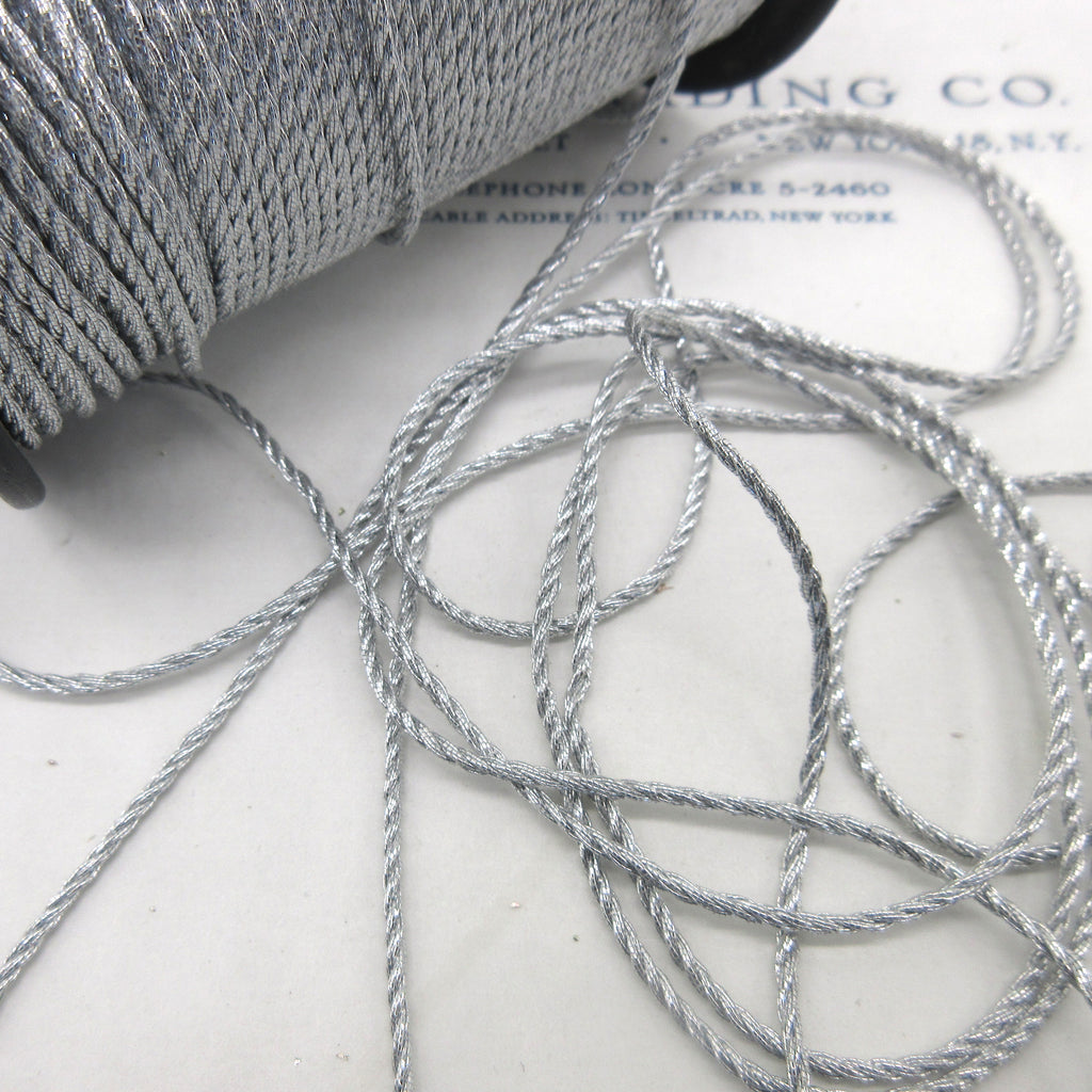 Gold Silver Metallic Cord  3/32" 3 Yards