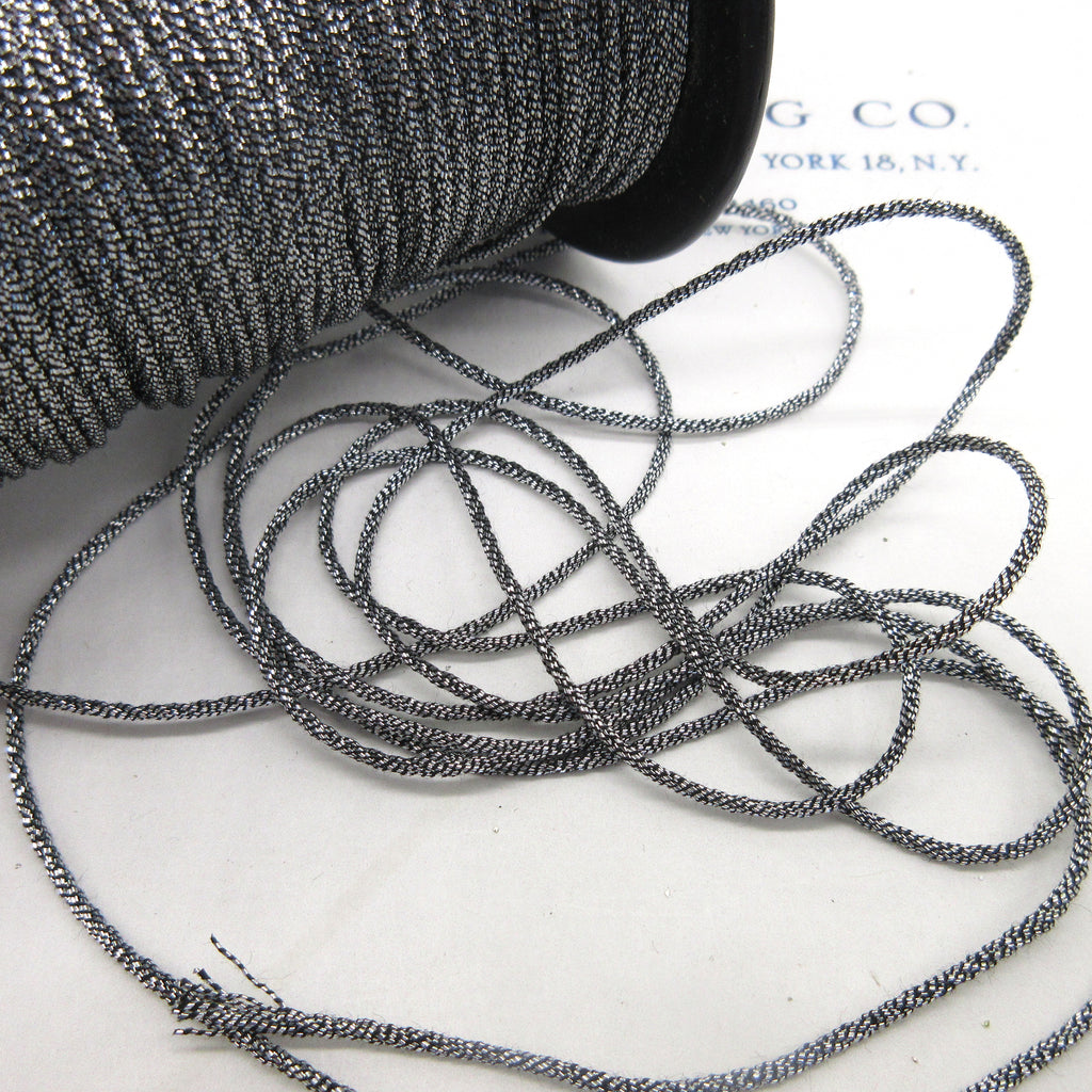 Gold Silver Metallic Cord  3/32" 3 Yards