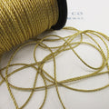 Gold Silver Metallic Cord  3/32" 3 Yards
