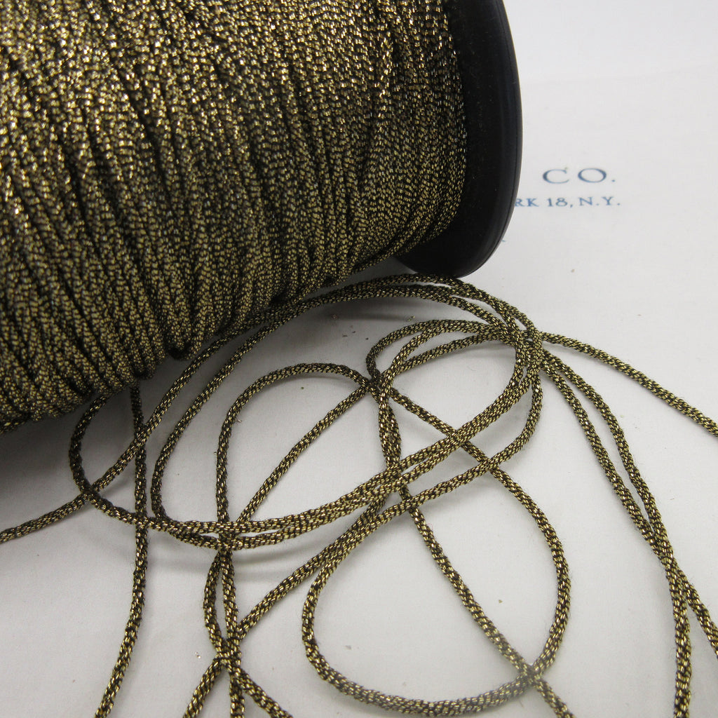 Gold Silver Metallic Cord  3/32" 3 Yards
