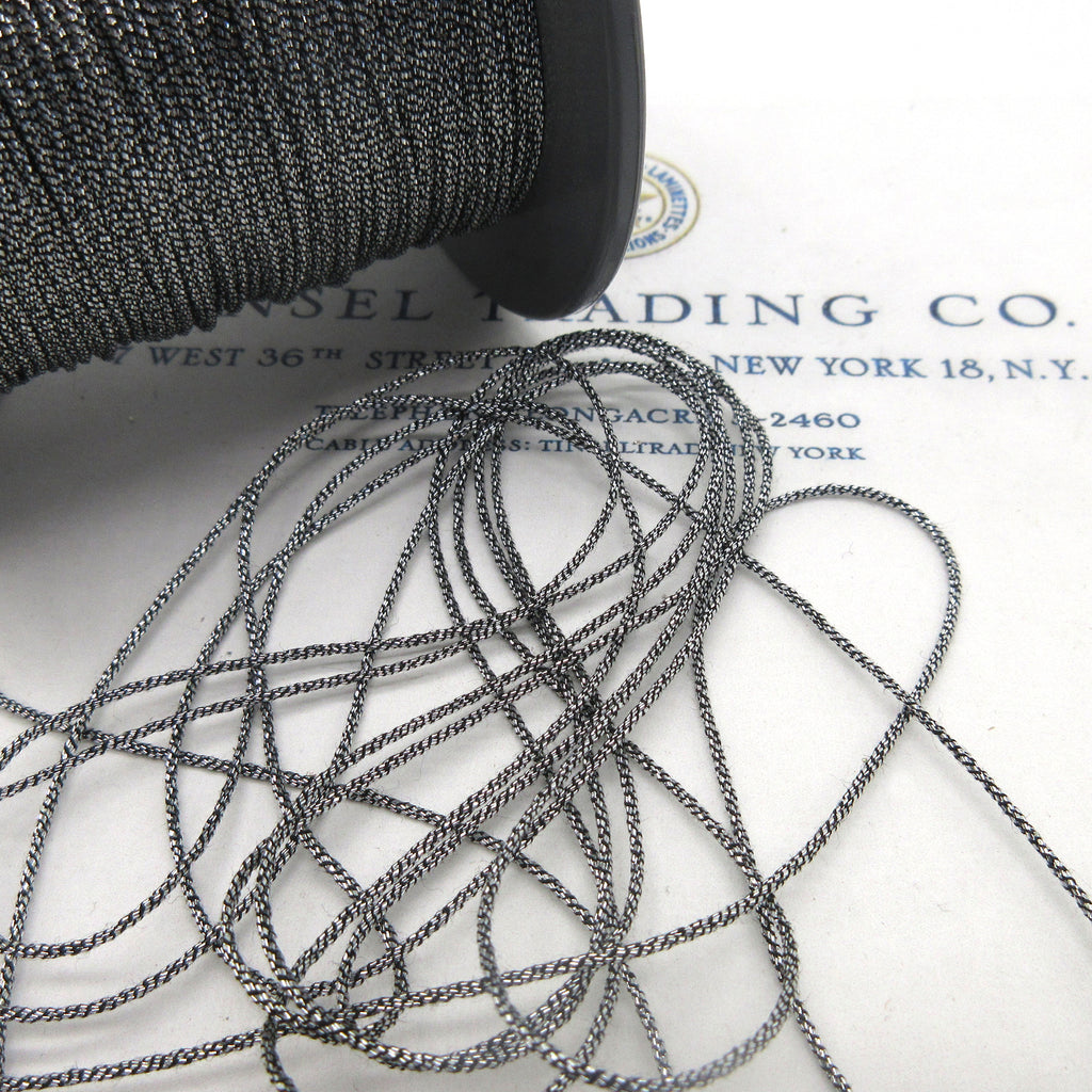 Gold Silver Small Metallic Cord 1/16" 3 Yards