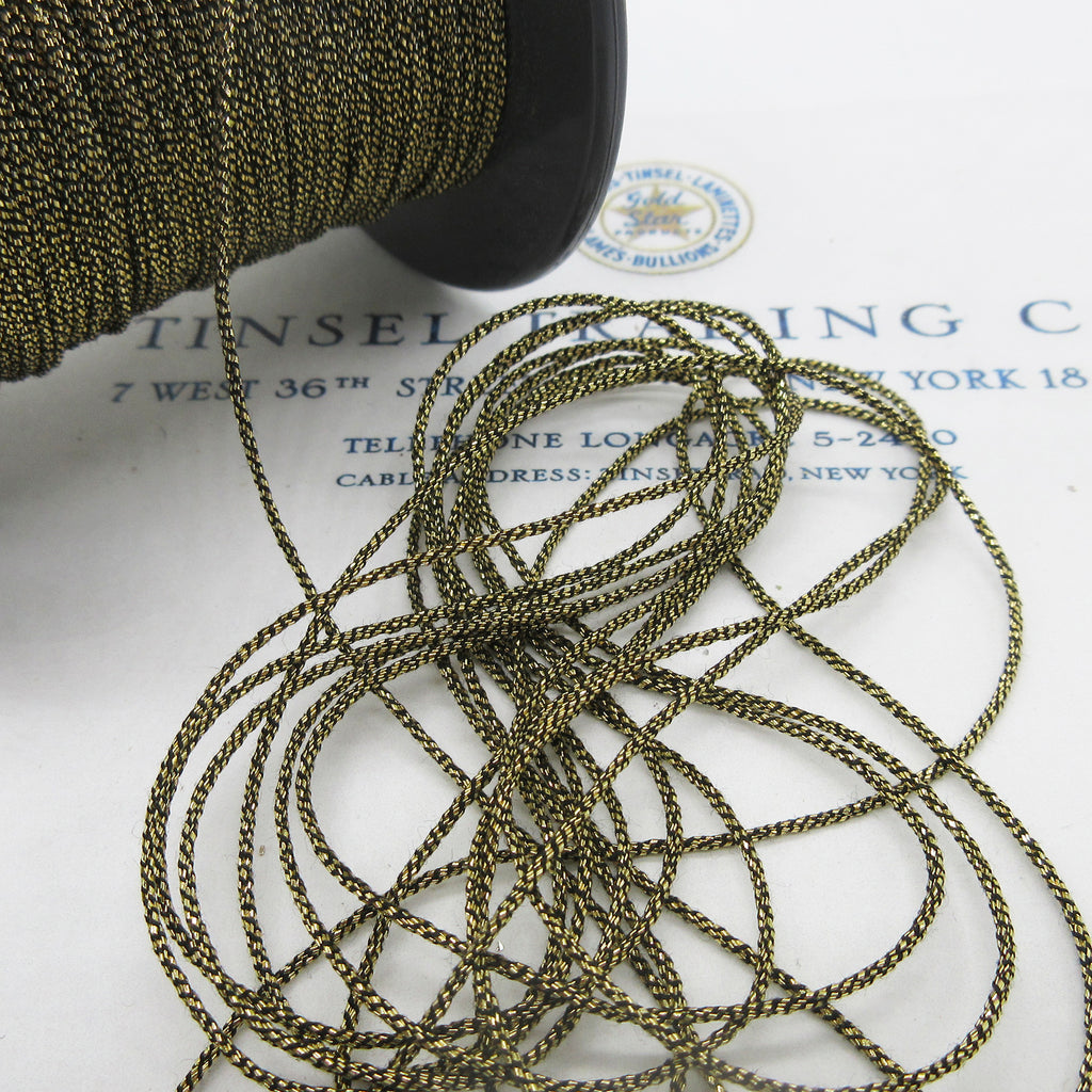 Gold Silver Small Metallic Cord 1/16" 3 Yards