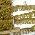 Gold Metallic Twist Fringe 1"