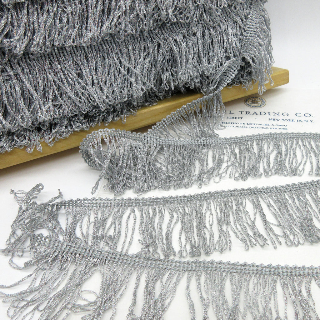 Silver Metallic Loop Fringe 2"