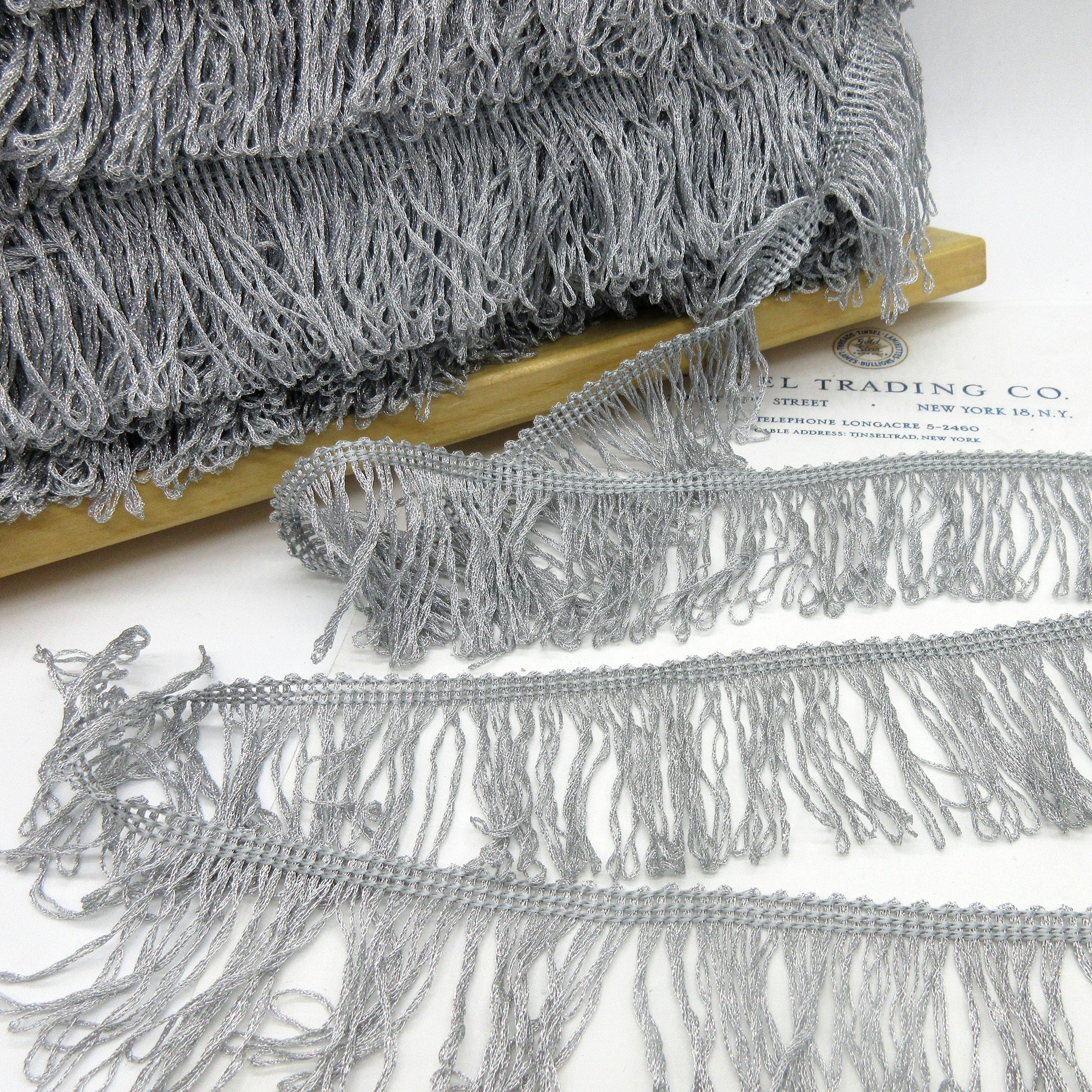 Silver Metallic Loop Fringe 2"
