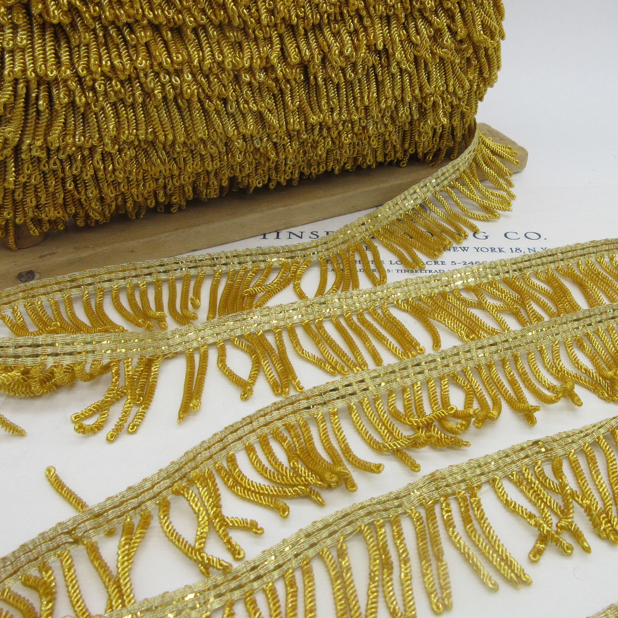 DÉCOPRO 3 inch Bullion Fringe Trim/Style#EF300 (24108), Color: Camel Gold - E16c / Sold by The Yard