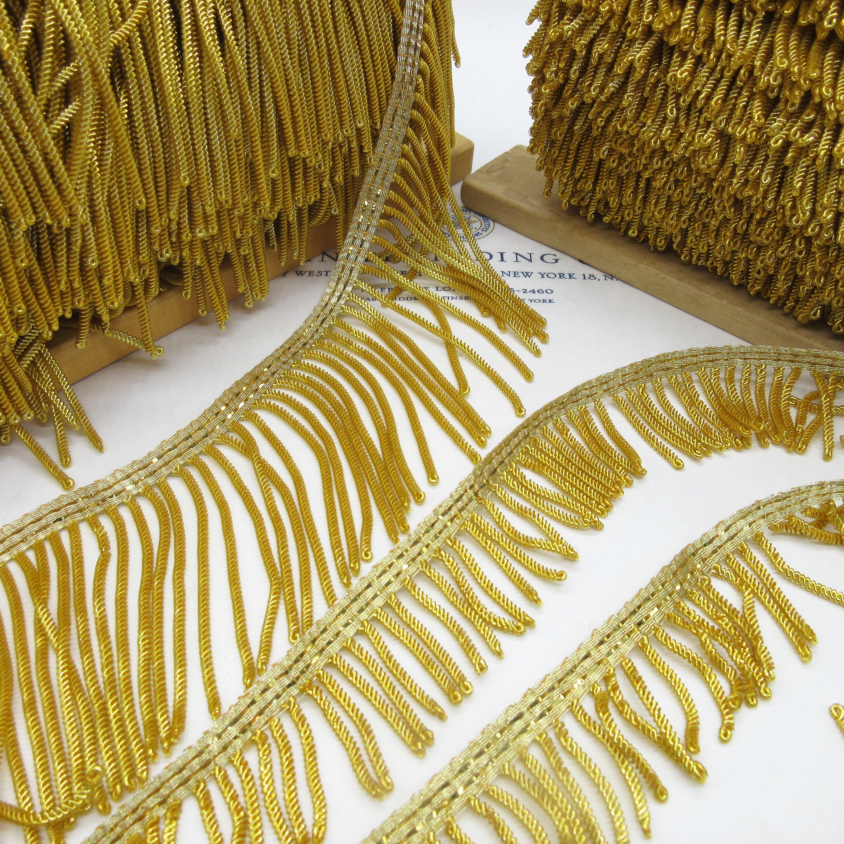 Gold French Metallic Bullion Fringe - 3 sizes
