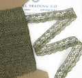 2 Yards Dark Gold Metallic Scallop Lace Trim 7/8"