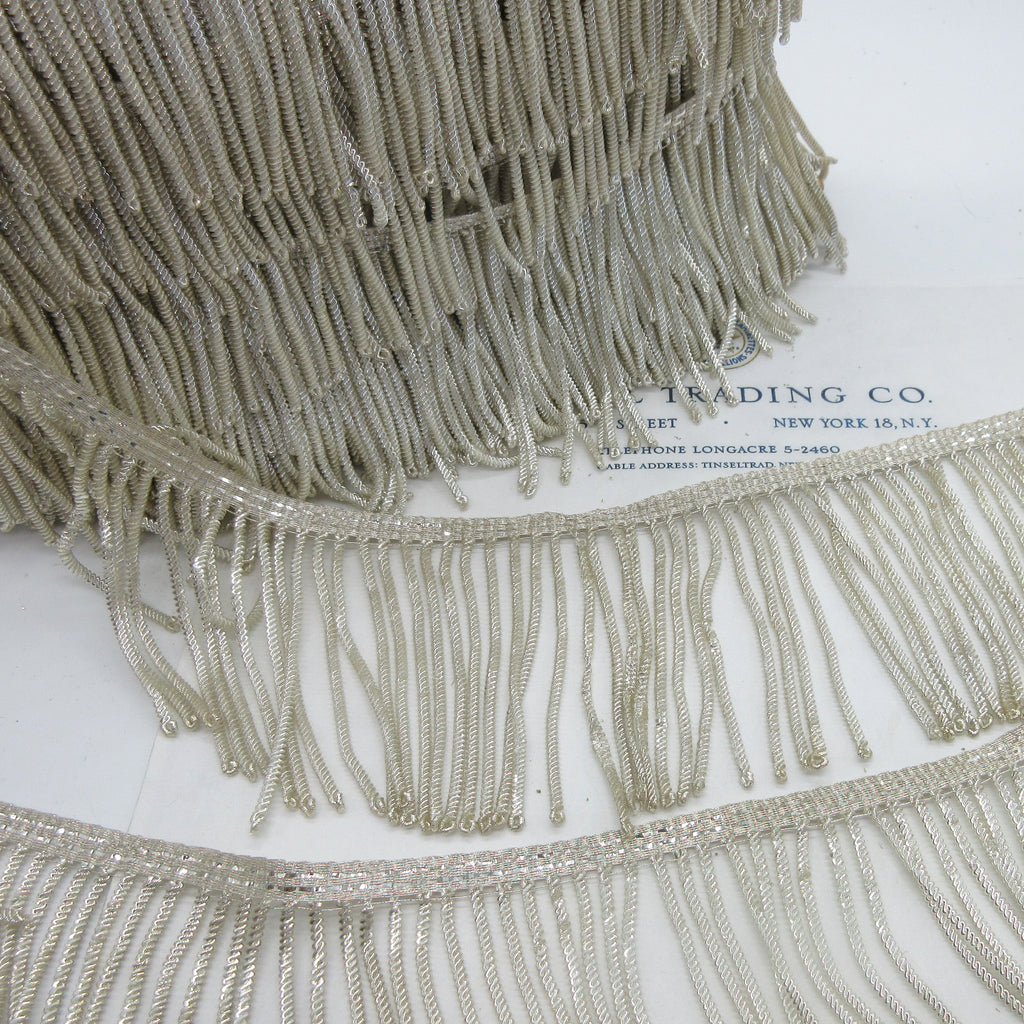 Silver Metallic French Bullion Fringe - 2 sizes