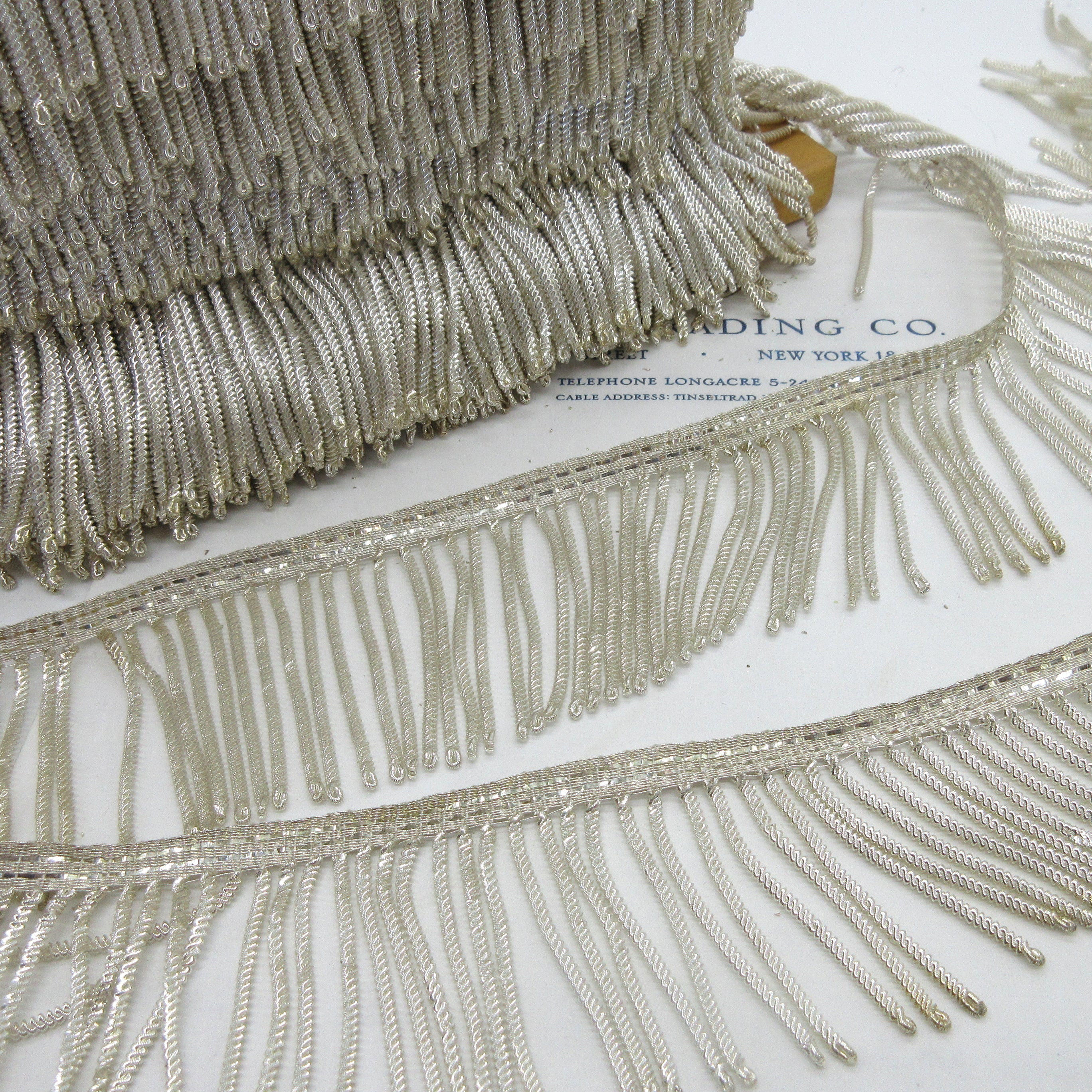 Silver Metallic French Bullion Fringe - 2 sizes