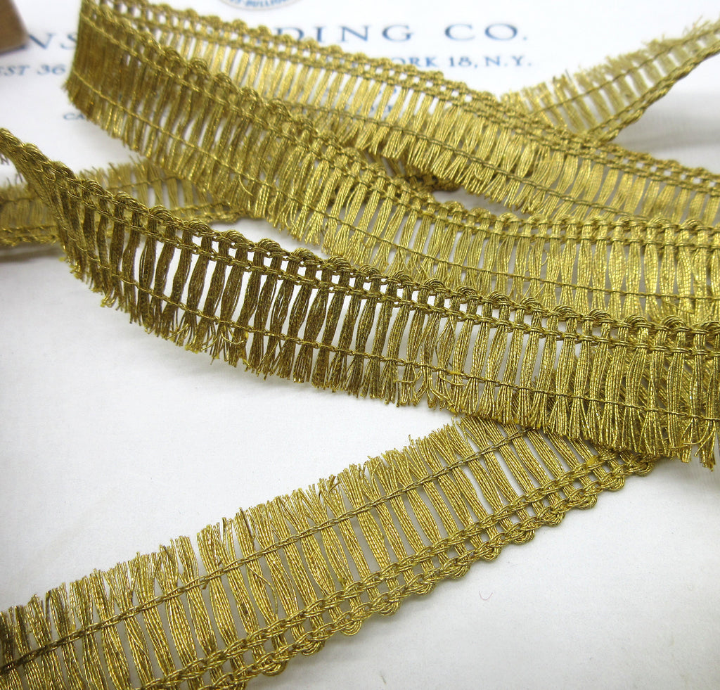 Tiny Metallic Thread Fringe 5/8" - 3 Colors