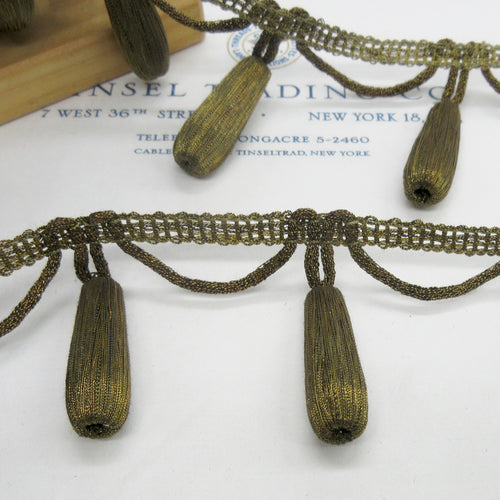 Antique Gold Metallic Drop Fringe