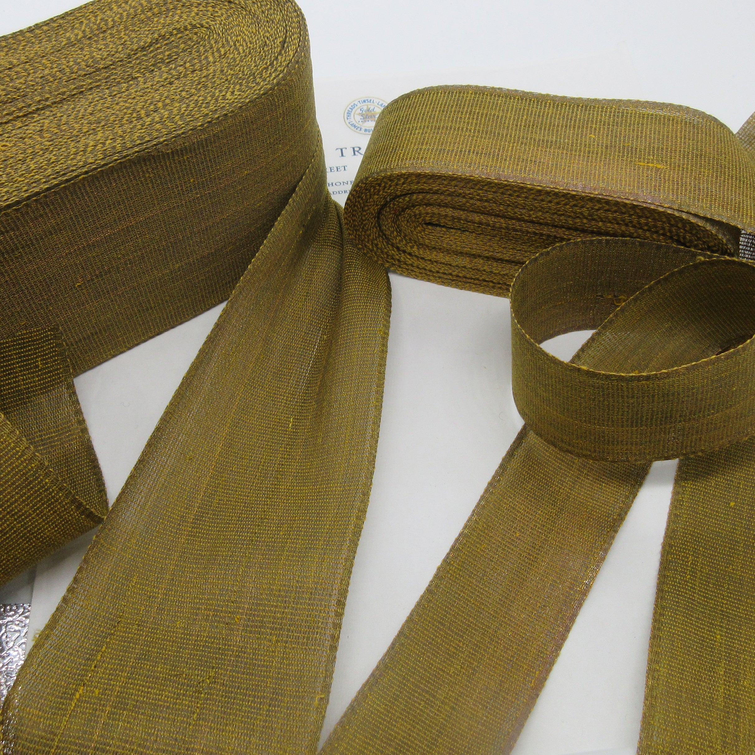Antique Gold Metallic Ribbon - 2 sizes