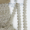 Decorative Starburst Silver Metallic Trim 1"