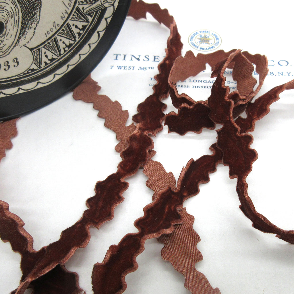Velvet Leaf Ribbon Trim - 5/8" - 5 colors
