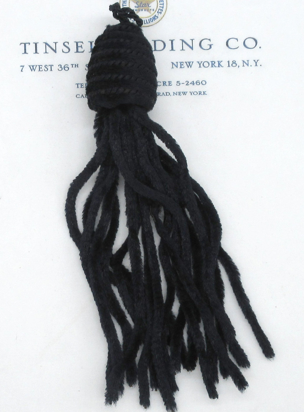 Silk Chenille Navy Blue Tassel