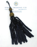 Silk Chenille Navy & Gold Metallic Tassel