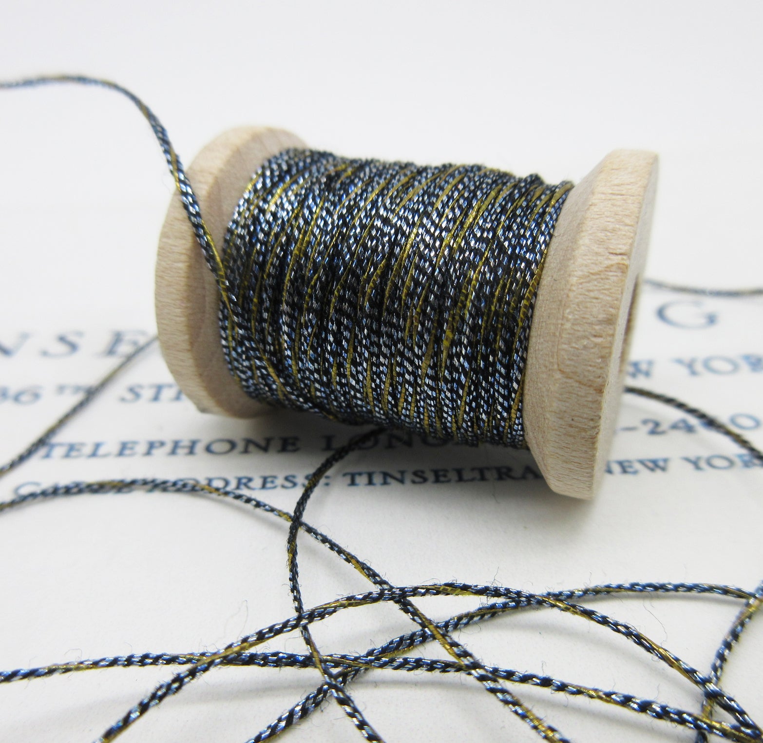 Antique French Metallic Multi Color Twist 4 ply