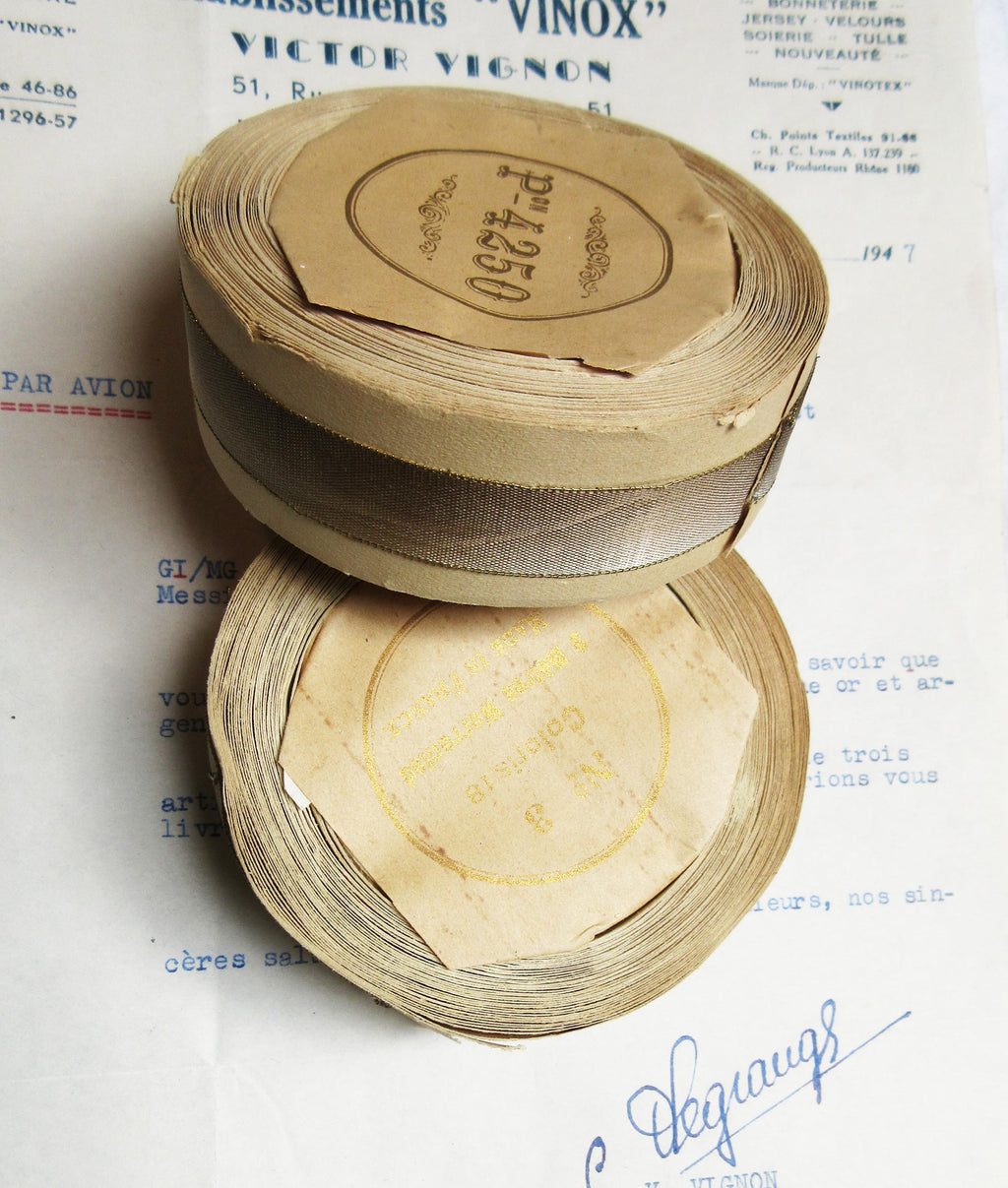 Brown/Gold Metallic Ombre Unopened Spool 10 Yards
