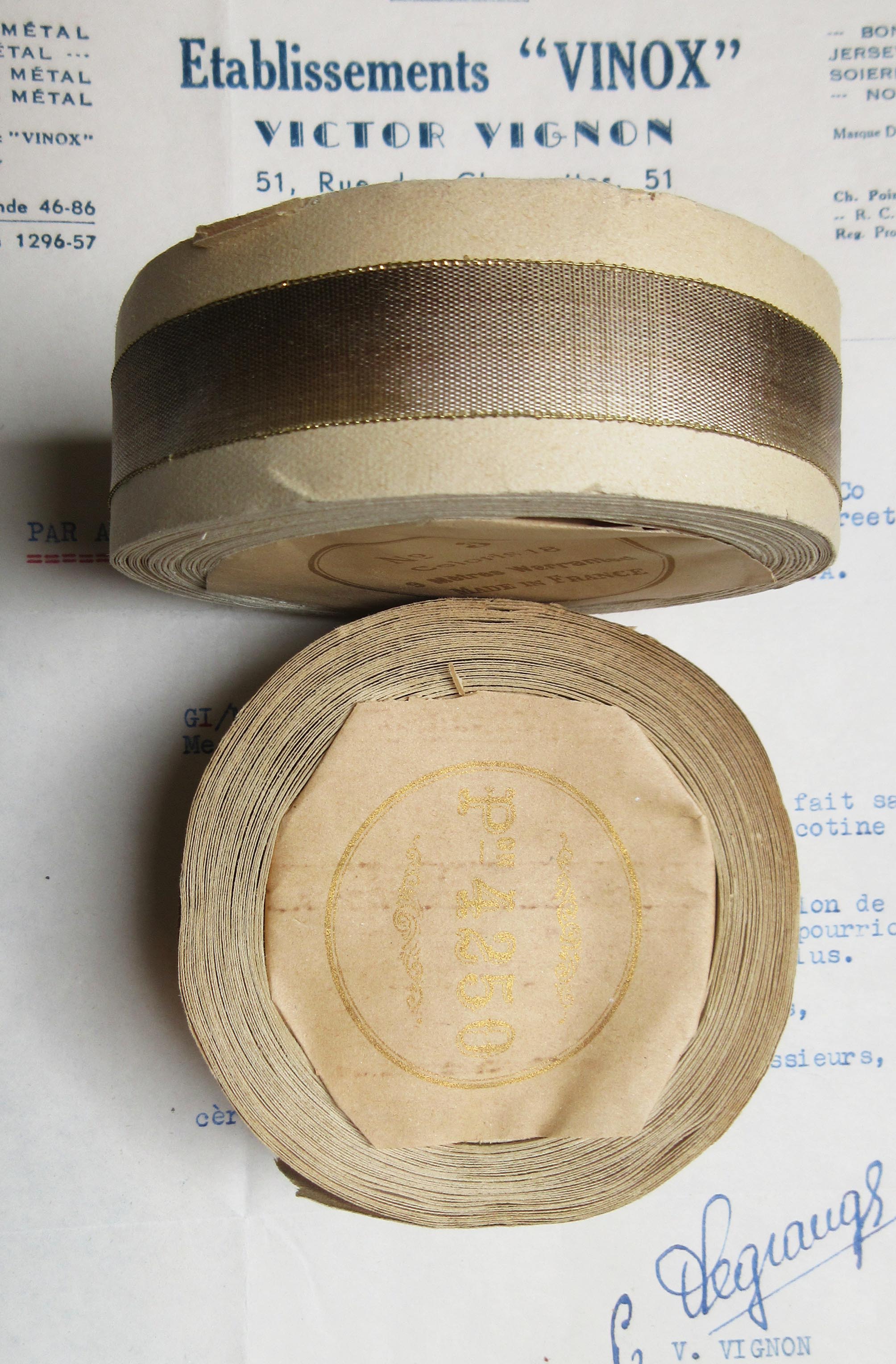 Brown/Gold Metallic Ombre Unopened Spool 10 Yards