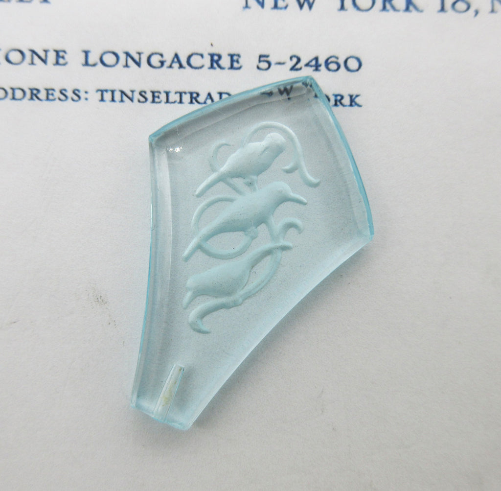 Glass Bird Hat Pin Tops