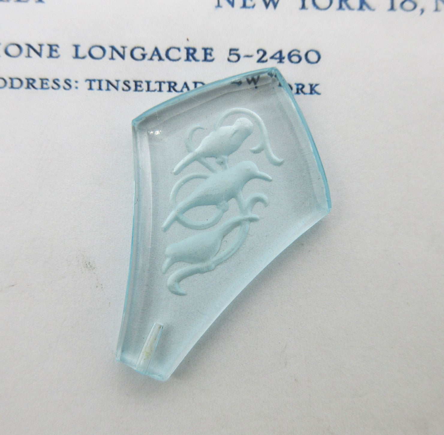 Glass Bird Hat Pin Tops