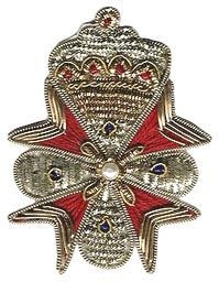 Gold/Silver/Red Bullion Crown Crest